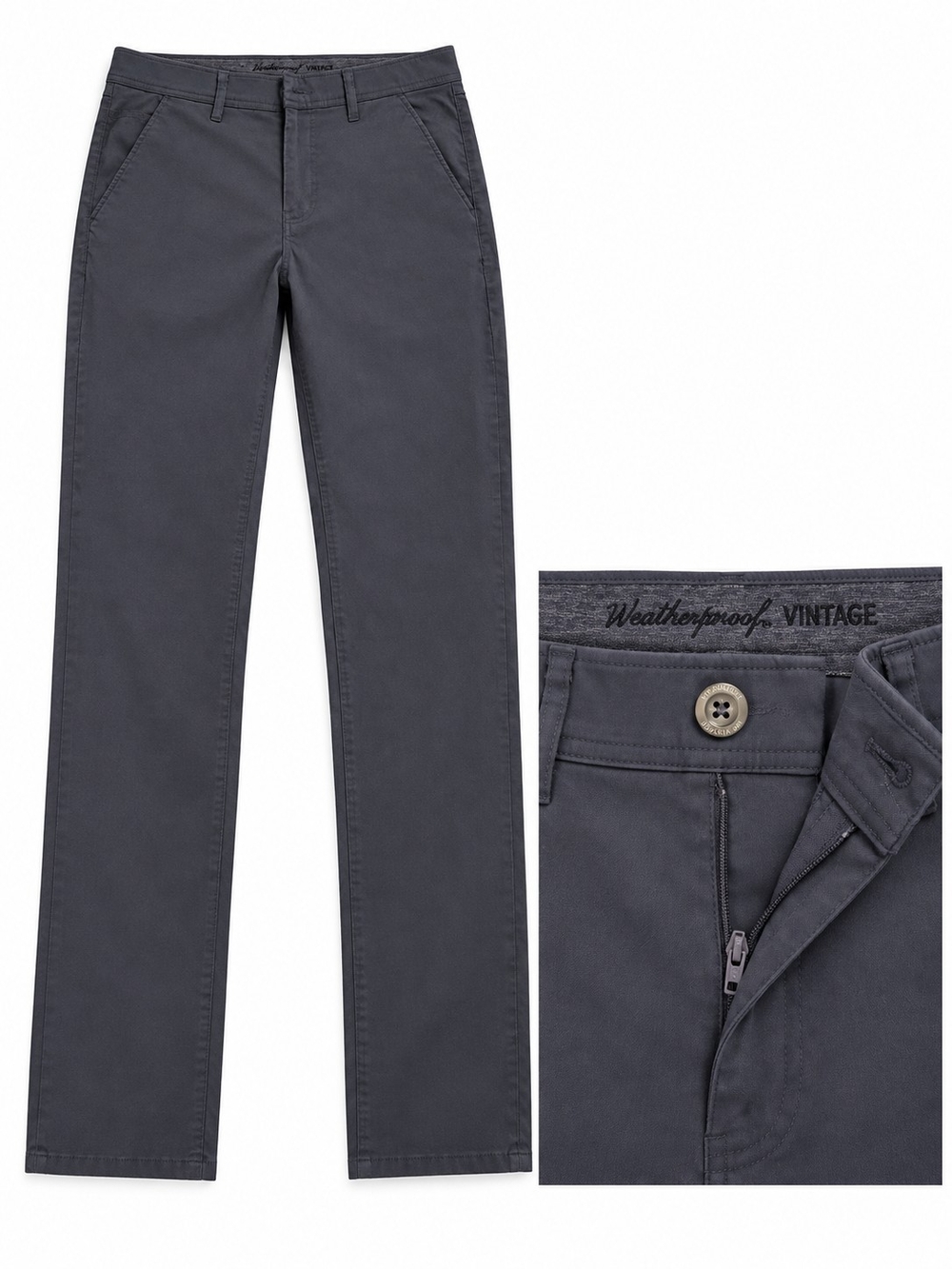 Weatherproof Men's Navy Blue Straight Chinos 32 X 30